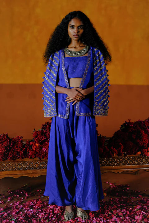 KUSUM JACKET BUSTIER DHOTI SET