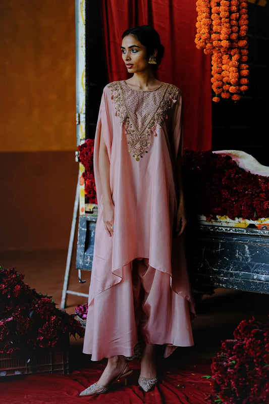 APRAJITA TUNIC DHOTI SET - DUSKY PINK