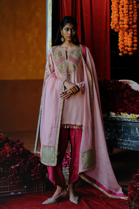 AMALTAS KURTA DHOTI DUPATTA SET